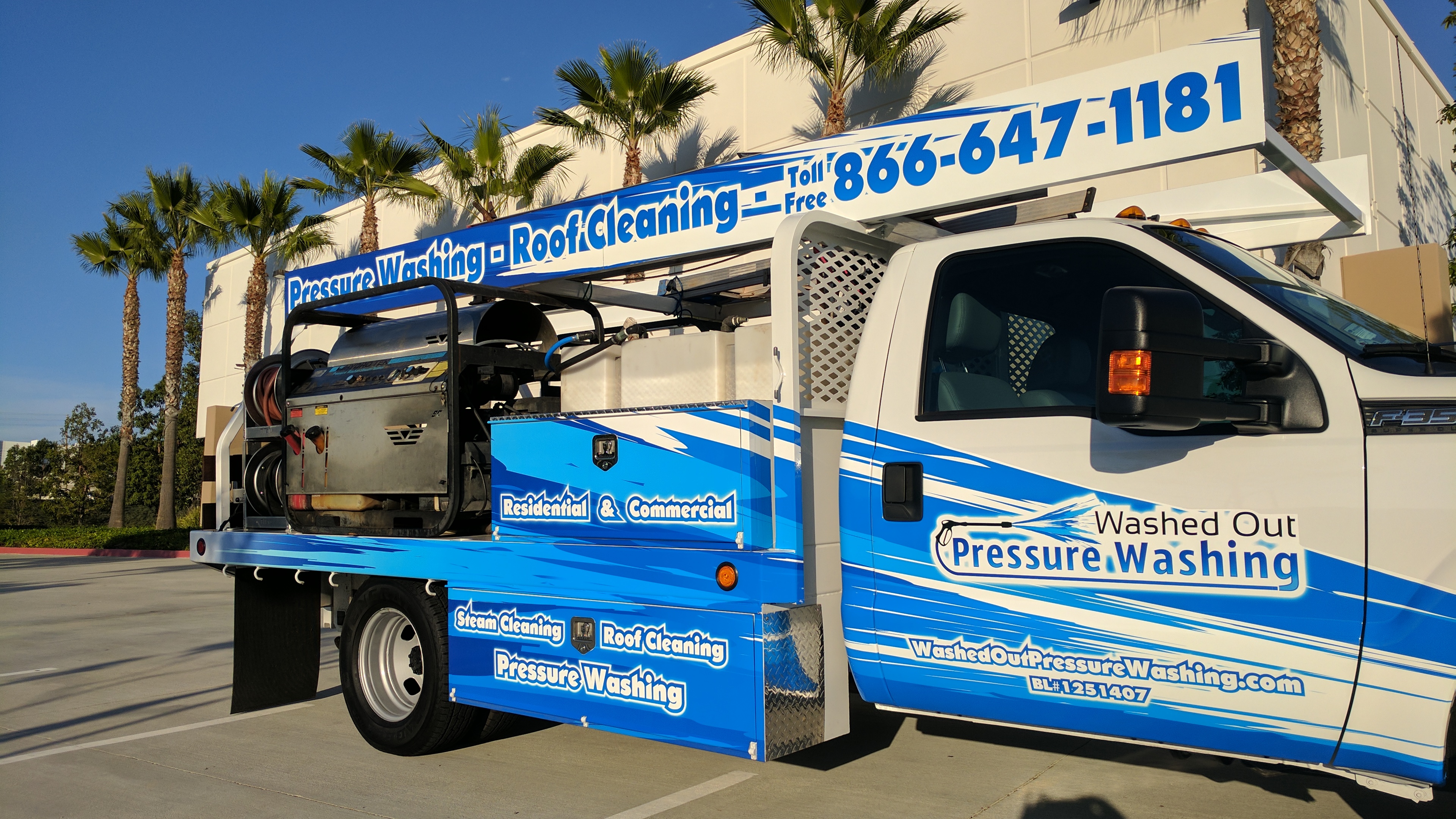 Washed Out Pressure Washing truck and crew