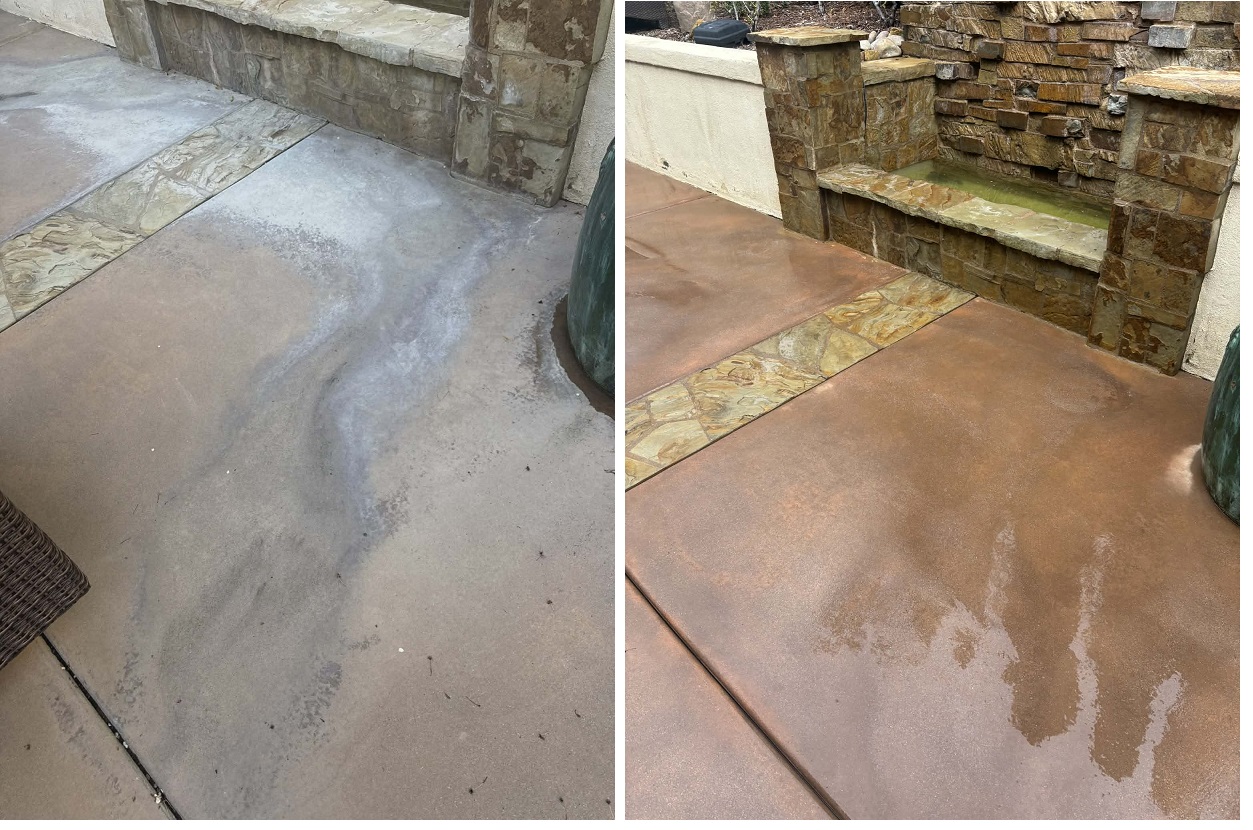 Hard Water Stain by Washed Out Pressure Washing