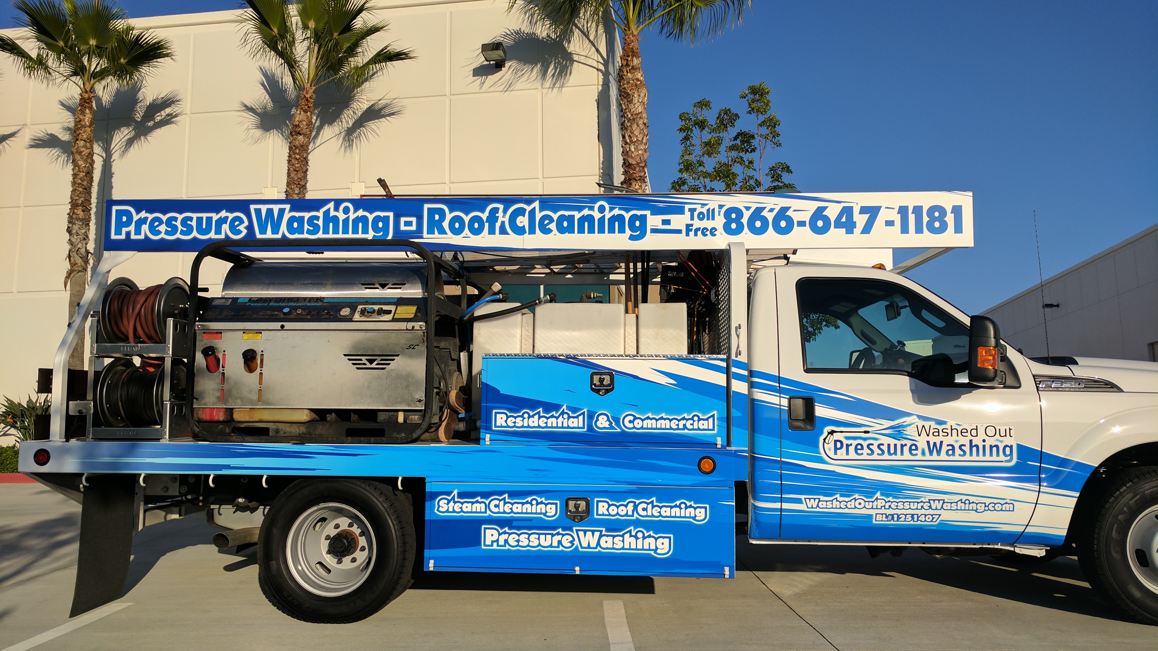 Washed Out Pressure Washing truck and crew