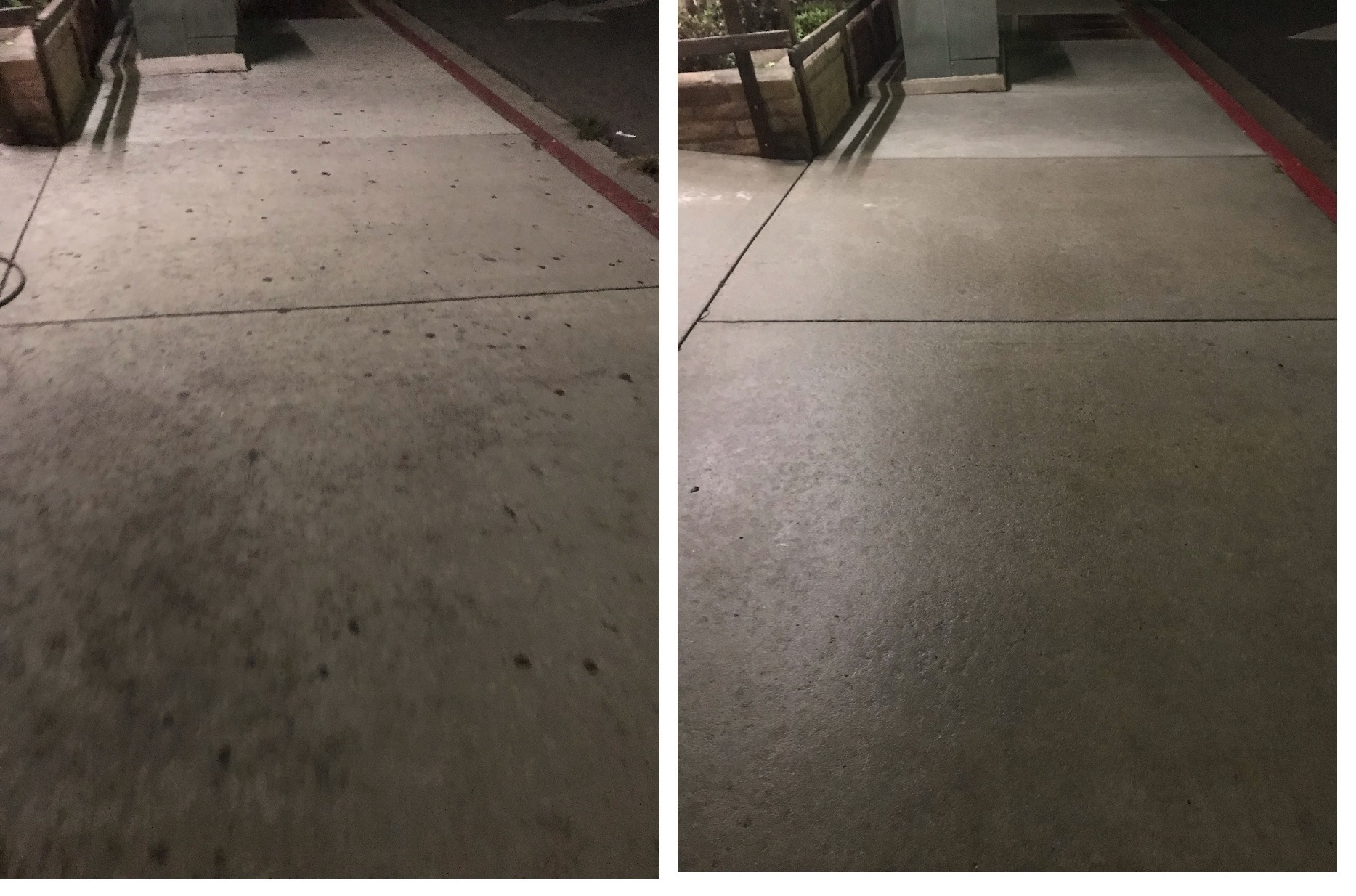 Gum Removal by Washed Out Pressure Washing