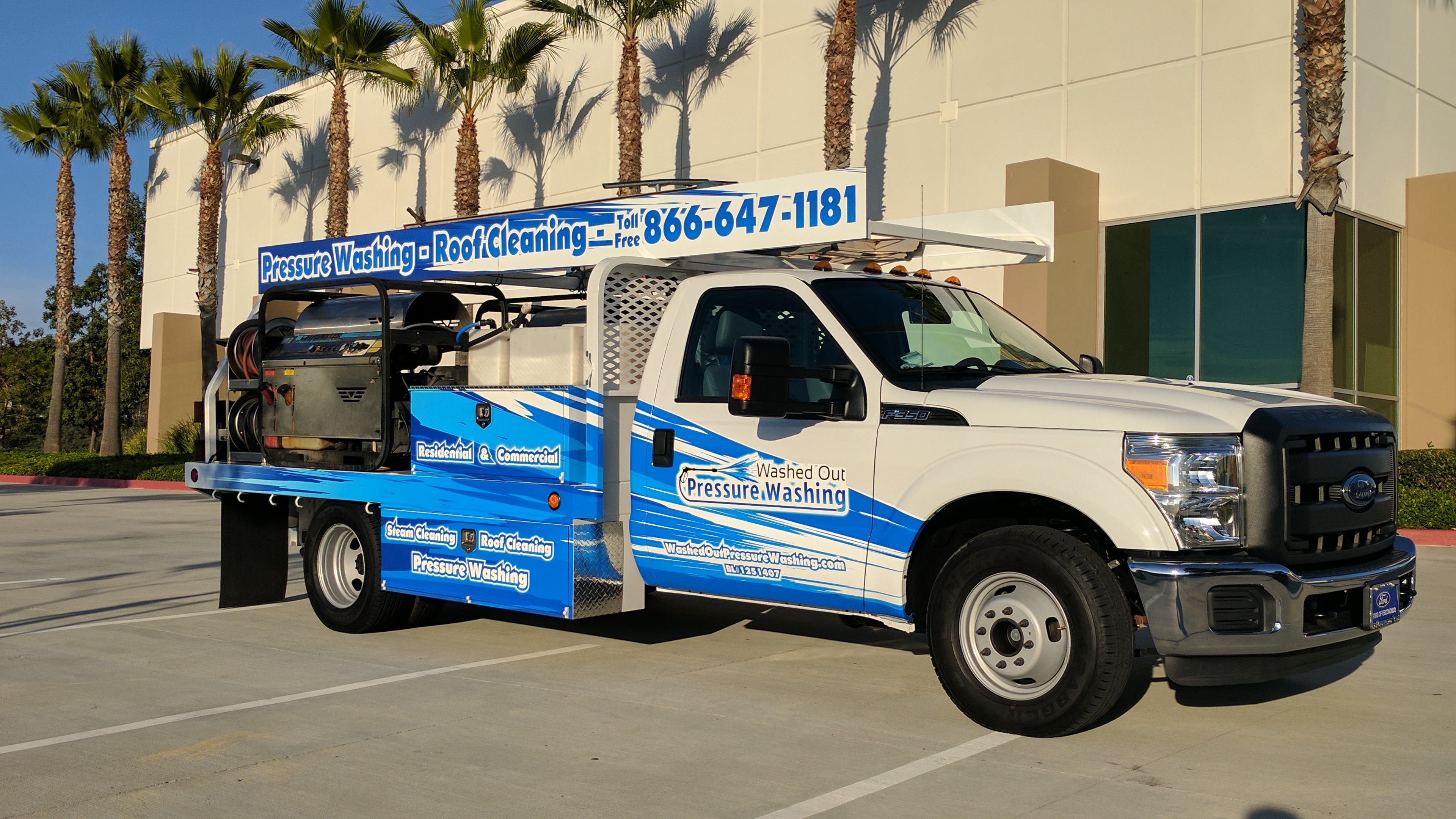 Washed Out Pressure Washing truck and crew
