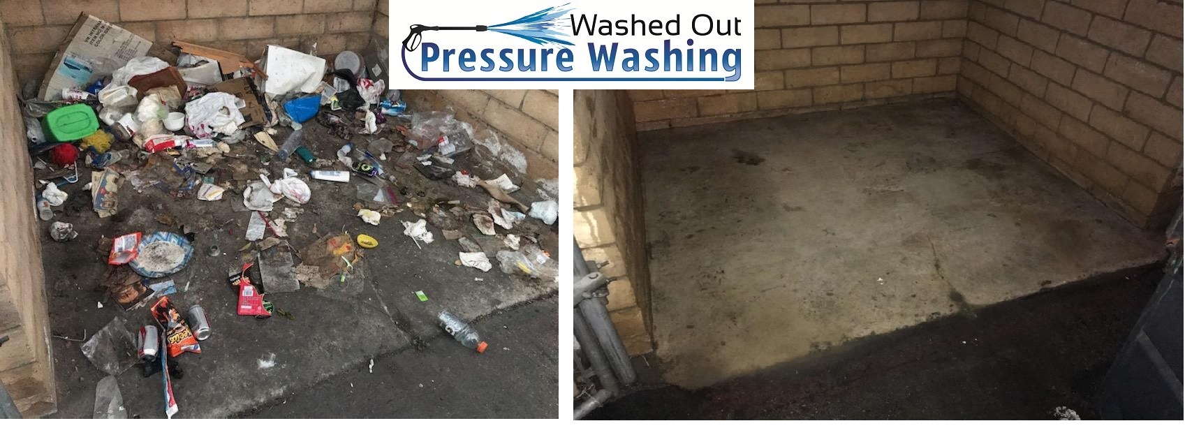 Trash Enclosure by Washed Out Pressure Washing