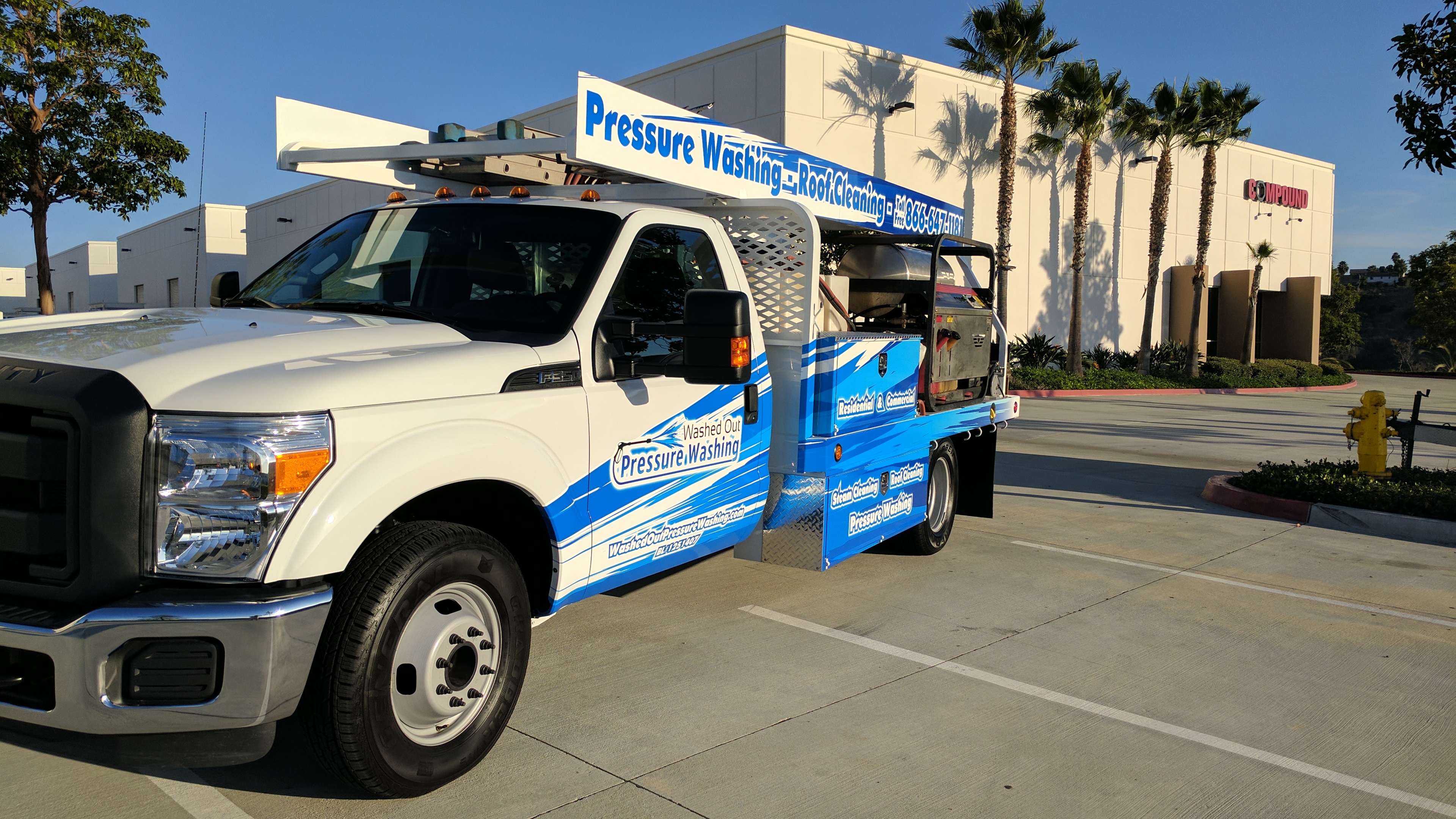 Washed Out Pressure Washing truck and crew
