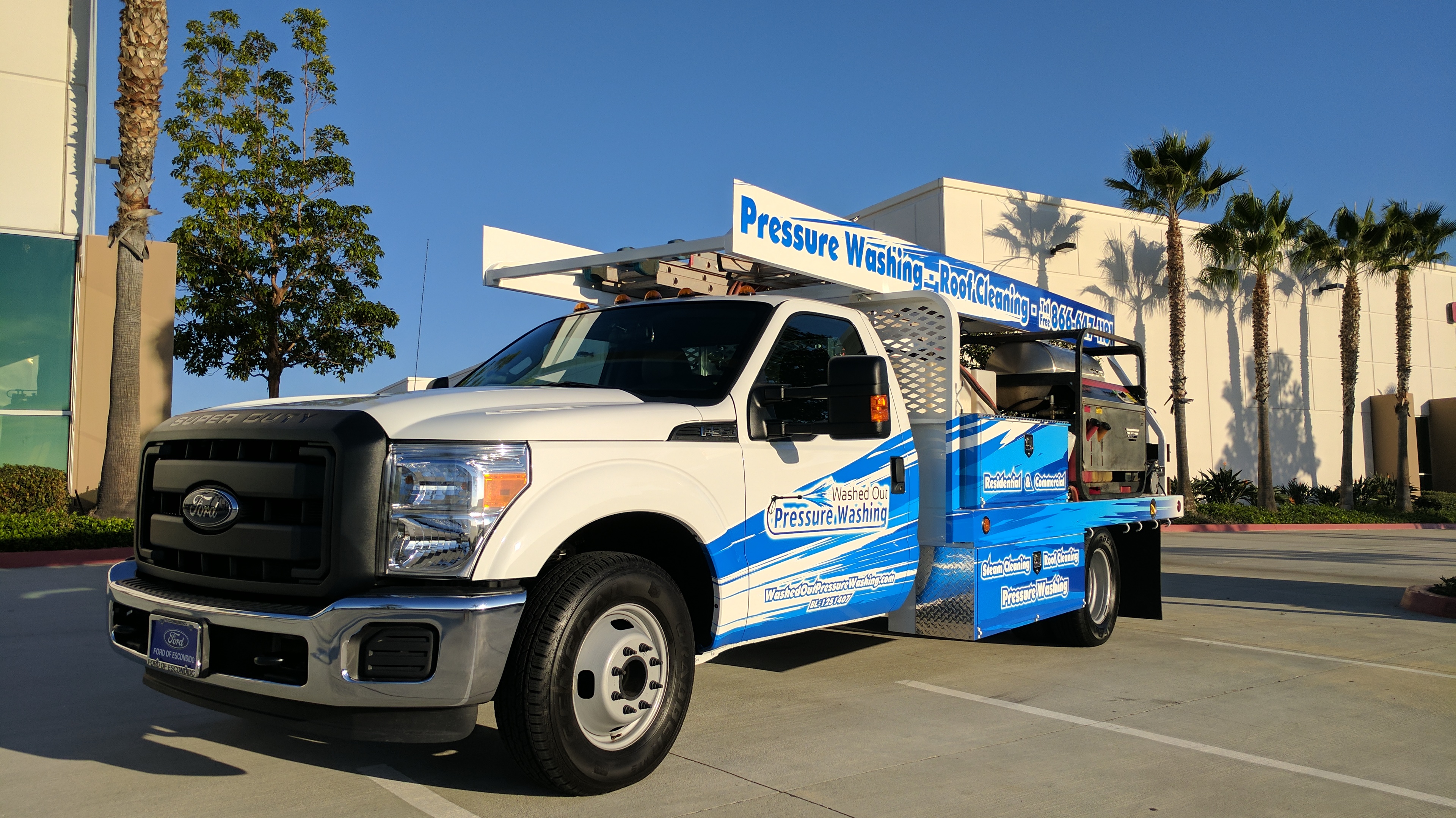 Washed Out Pressure Washing truck and crew