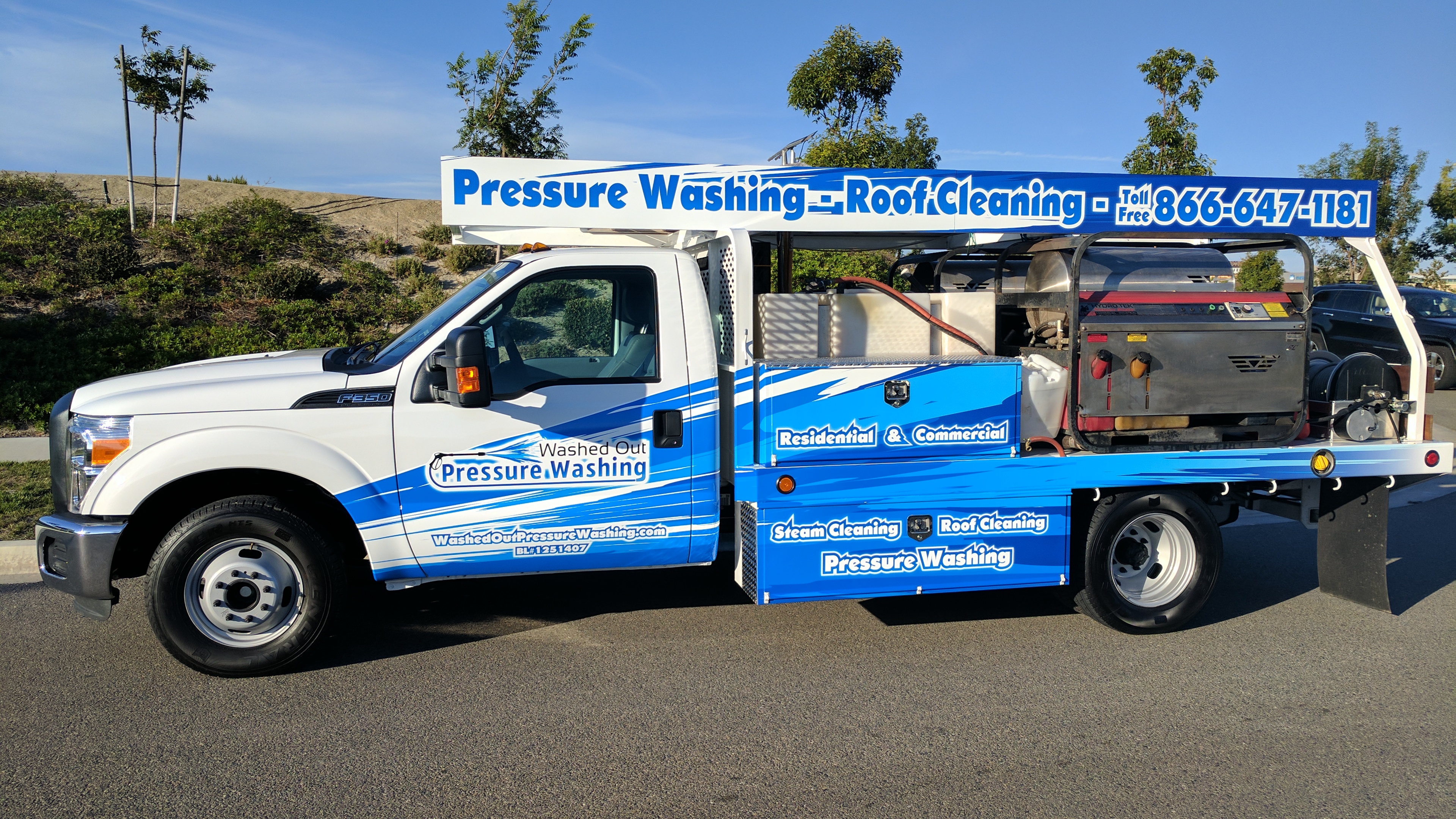 Washed Out Pressure Washing truck and crew
