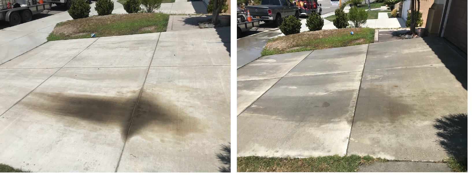 Driveway Oil Removal by Washed Out Pressure Washing
