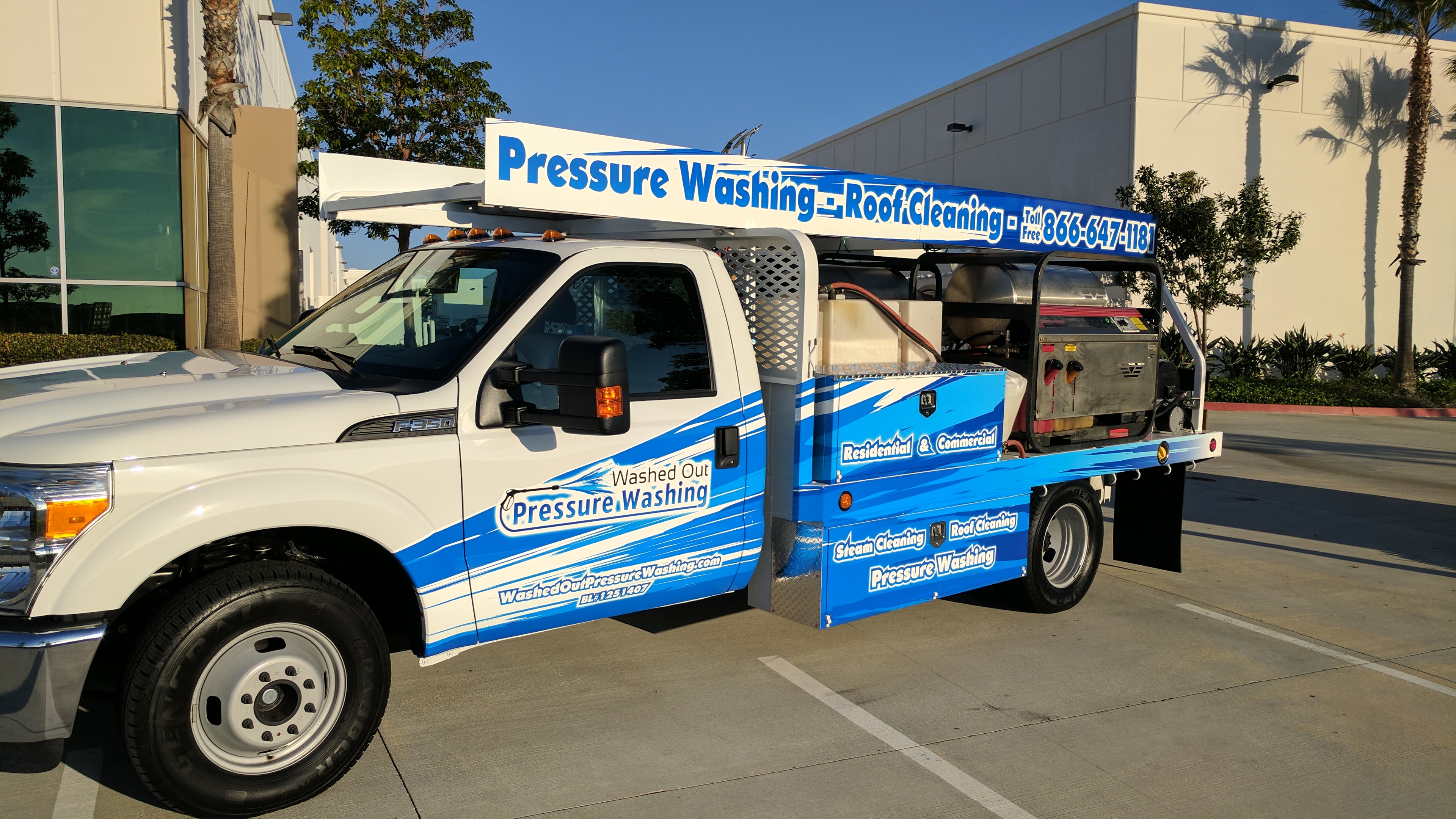Washed Out Pressure Washing truck and crew