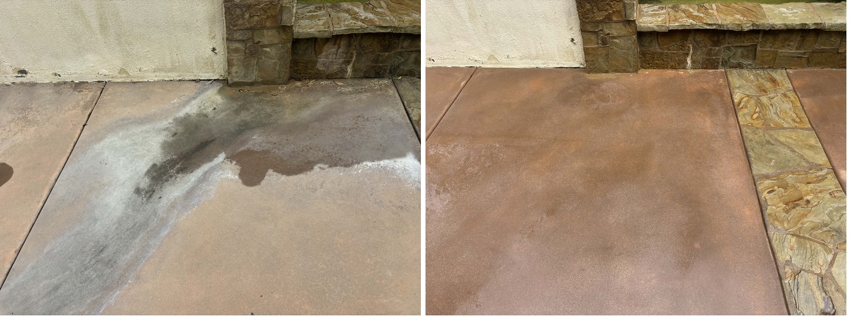 Hard Water Stain by Washed Out Pressure Washing