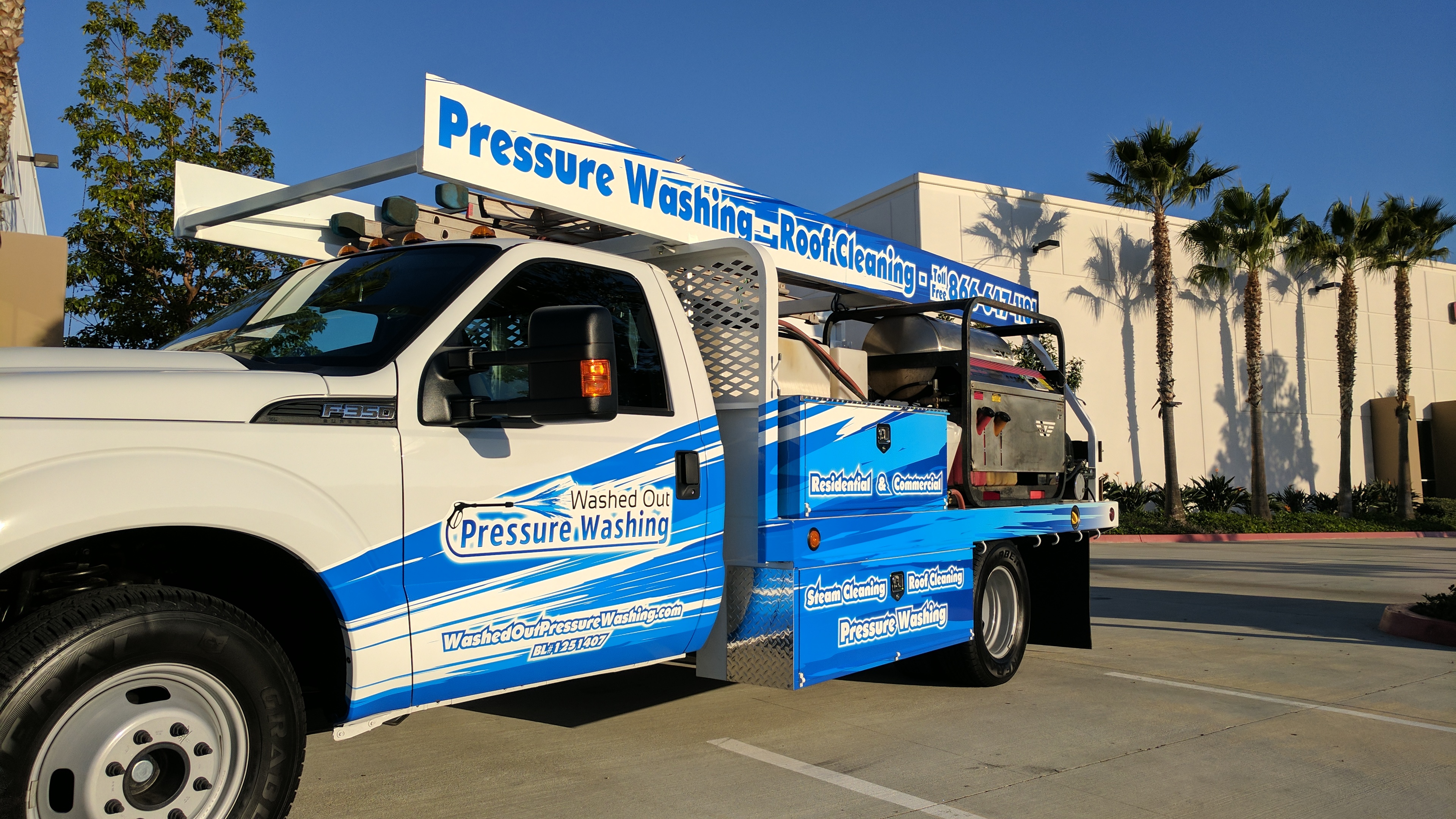 Washed Out Pressure Washing truck and crew