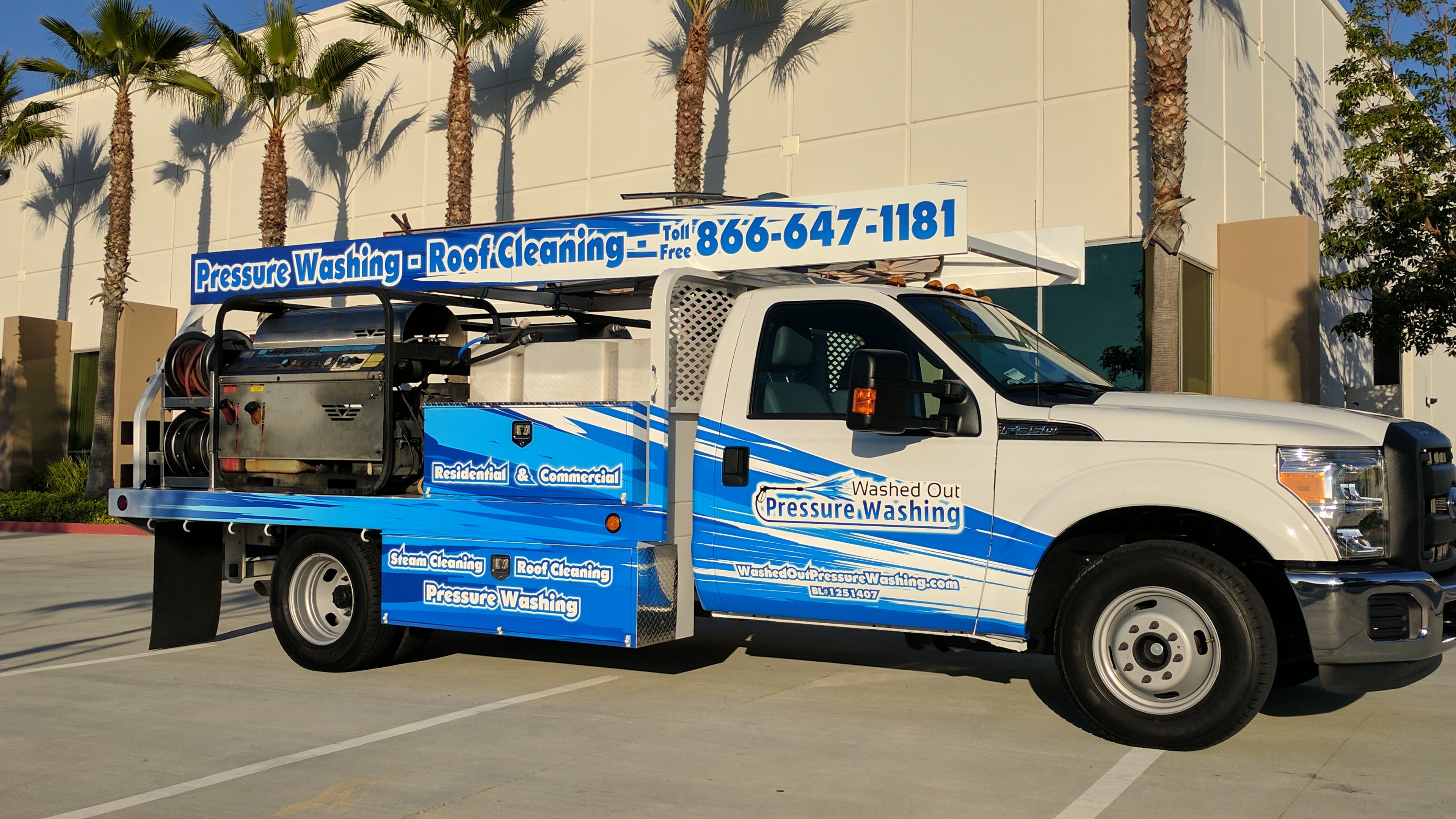 Washed Out Pressure Washing truck and crew