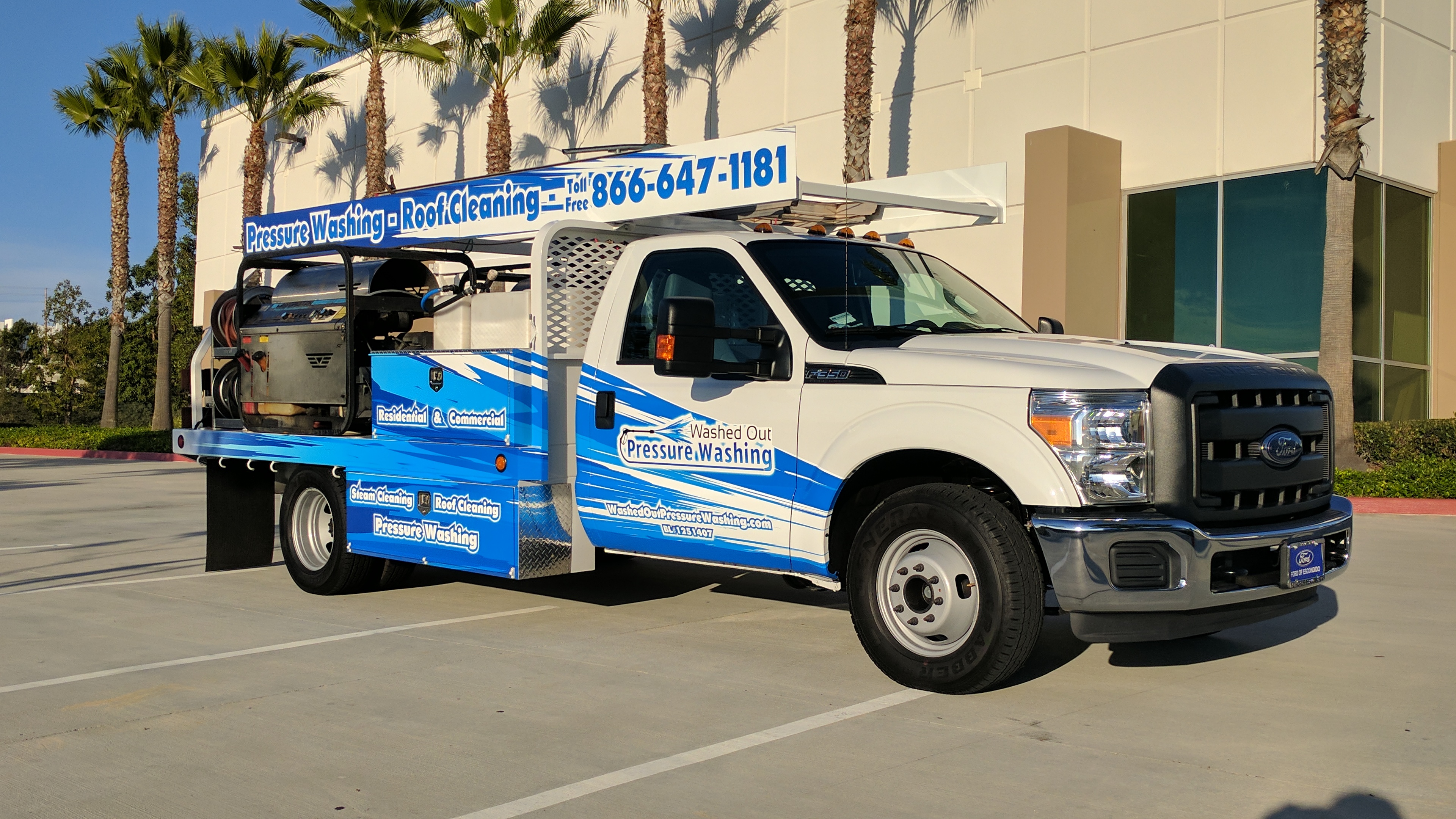 Washed Out Pressure Washing truck and crew